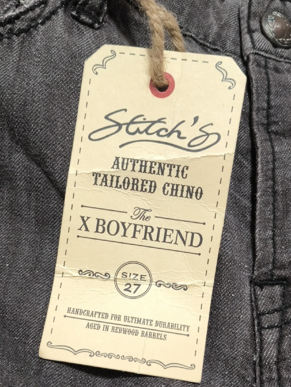 NEW STITCH'S Size 27 Pants Bundle Beige LINEN CHINOS & Ex Boyfriend Jeans - Picture 6 of 11